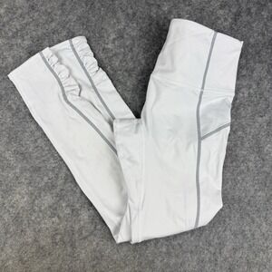 Free People FP Movement You're A Peach Leggings Womens XS White High Rise Ruched